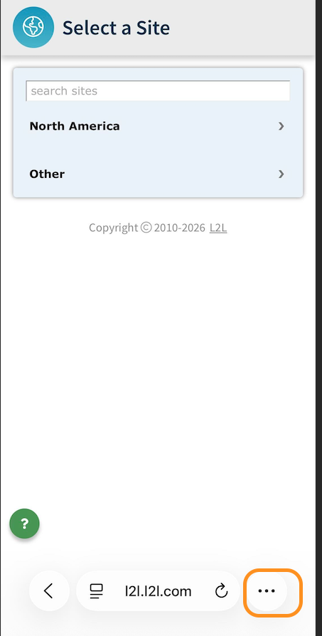 Select the menu (3 dots) to the right of the address bar.