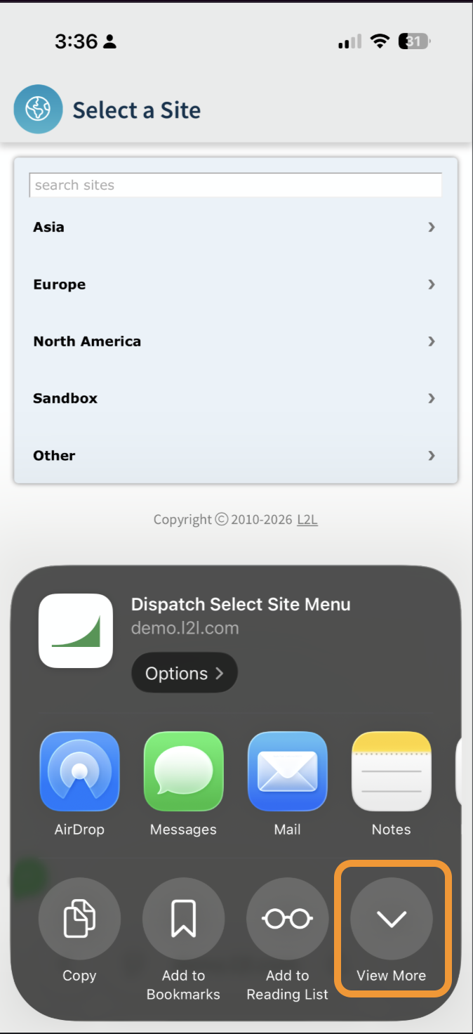 Select the View More button.